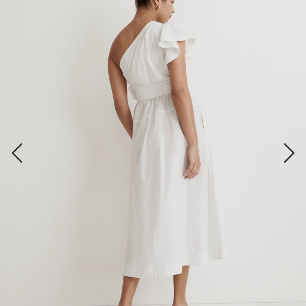 Madewell Ruffled One-Shoulder Midi Dress - Picture 3 of 6